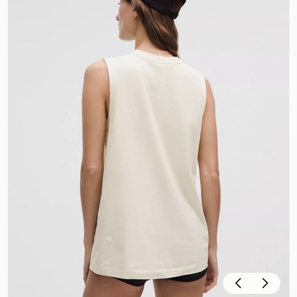 LULU Lemon - All Yours Organic Cotton Tank - Oatmilk/Cream Color - NWT - Picture 3 of 5